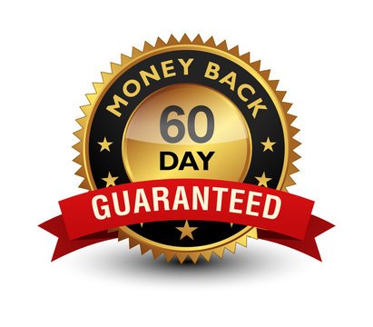 60-day money-back guarantee seal